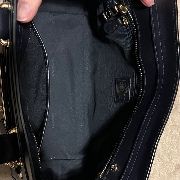 Coach Swagger Carryall Midnight Blue Satchel - Picture 7 of 13